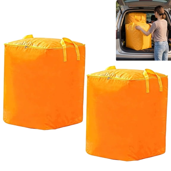 Large Capacity Moving Storage Bags,Foldable Storage Bag with Reinforced Handles,Heavy Duty Extra Large Moving Bags Clothing Blanket Comforters (2PC,L)
