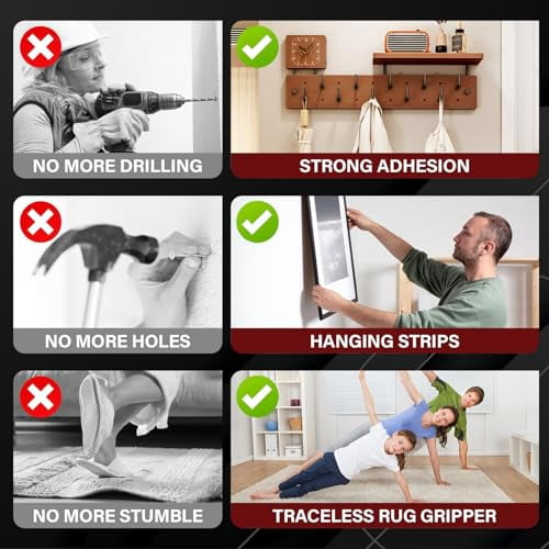 Tekola 4In x 10Ft Double Sided Tape Heavy Duty, Clear Removable Nano Tape, Multipurpose Mounting Tape for Home and Office