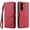 Red, variant on Case for Samsung Galaxy A37 Retro Flip Wallet Leather Phone Cover with Card Slot Stand Holder Shockproof Protective