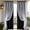 Black, variant on EGYMEN 84in Double Layer Star Lace Blackout Curtains, 2-in-1 Sheer Star Pattern Drapes, Thermal Insulated Window Treatments for Bedroom and Living Room