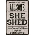 thumbnail image 1 of ALLISON'S She Shed Sign Lady Cave Gift 8 x 12 Matte Finish Metal 108120082231, 1 of 1