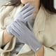 thumbnail image 4 of Guantes de gamuza de otoño e invierno, guantes abiertos con dedos abatibles, guantes cálidos, guantes de esquí de moda, 4 of 6