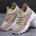 thumbnail image 4 of YOUYEDIAN Womens Orthopedic Shoes Arch Support Work Shoes Lightweight Non Slip Slip on Volleyball Shoes Knitted Mesh Stretch Comfortable 2026 New Foam Shoes (Beige), 4 of 4