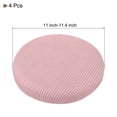 thumbnail image 2 of Fundas de taburete redondo de 4 piezas, fundas de silla redonda de 12-14 pulgadas, cojines de asiento de silla redonda rosa, 2 of 6