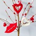 thumbnail image 3 of Valentine's Day Heart & Lips Branch Decor - Romantic Artificial Flower Accents, Reusable Wedding & Celebration Accessories, Festive Table Centerpiece & Mantel Decor for Lovers & Parties, 18.8in, 3 of 5