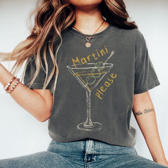 Martini Please Shirt: Cocktail Graphic Tee All Size S-5Xl