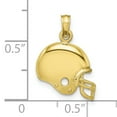 thumbnail image 3 of FJC Finejewelers 10k Yellow Gold Football Helmet Charm, 3 of 6