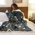 thumbnail image 2 of Catalonia Wearable TV Blanket with Sleeves Arms Warm Micro Plush Sherpa Fleece for Adult Large Wrap Throw Robe 72 x 55”, 2 of 7
