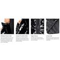 thumbnail image 2 of Akmipoem Women Plus Winter Down Jacket PU Leather Shiny Puffer Coat Crop Short Outerwear, 2 of 5