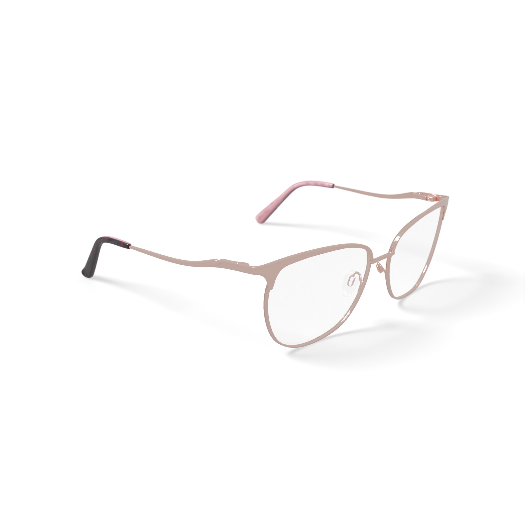 Sophia Loren Women's H03M Cat Eye Prescription Eyeglasses with Case, Rose Gold