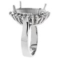 thumbnail image 3 of 14k White Gold Diamond Halo Natural London Blue Topaz Ring Large Oval 18x13mm, size 7.5, 3 of 4