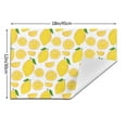 thumbnail image 3 of XMXT 1 Pcs Woven Placemats, Cartoon Lemon Hand Painting Stain Resistant Anti-Skid Placemat for Kitchen Table, 12 x 18 inches, 3 of 6