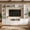 White, variant on Farmhouse Entertainment Center Wall Unit for 70" TV, Built-in TV Stand w/ Bridge & 4 Drawers, Media Console, Black