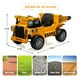 thumbnail image 4 of Historyli Camión volquete de 12 V 4WD con cama volquete eléctrica,camión de construcción eléctrico de,coche de juguete de 4 ruedas con control remoto,pala y reproductor de música,Amarillo, 4 of 9