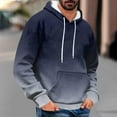 thumbnail image 2 of Awdenio Men's Sweatshirts Long Sleeve with Hood Fall Winter Trendy Gradient Drawstring Hooded Shirts, 2 of 5