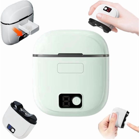 Electric Nail Clippers for Seniors Thick Toenails, Electric Toenail Clippers with LED Light, Polishing & Storage Box, Upgraded Automatic Nail Trimmer for Adults (Green)