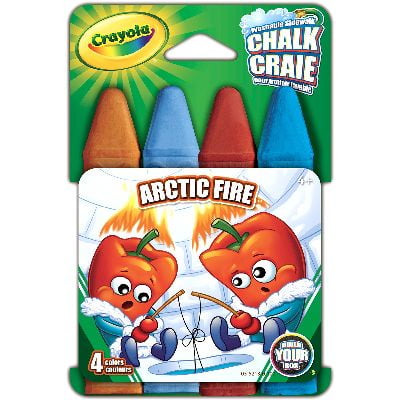 Crayola Washable Sidewalk Chalk 4 Count Arctic Fire