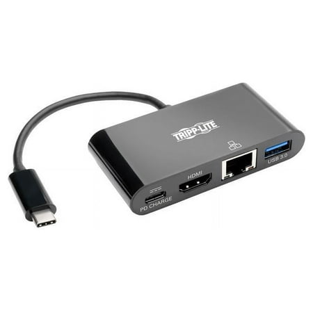 UPC: 0037332209160 | Tripp Lite USB C to HDMI Multiport Adapter Dock USB Type C to HDMI Black (U444-06N-HGUB-C)