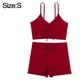 thumbnail image 2 of Traje de baño vintage de dos piezas para mujer, traje de baño retro con cuello halter fruncido, bikini de cintura alta con parte inferior, 2 of 5