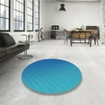 thumbnail image 3 of Ahgly Company Indoor Square Patterned Blue Dress Blue Area Rugs, 7' Square, 3 of 6