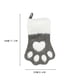 thumbnail image 4 of Calcetines navideños con diseño de pata de perro, decoración para árbol de Navidad, diseño de perro rojo y gris de pelo largo, decoración festiva para el hogar, regalo para amantes de las, 4 of 7