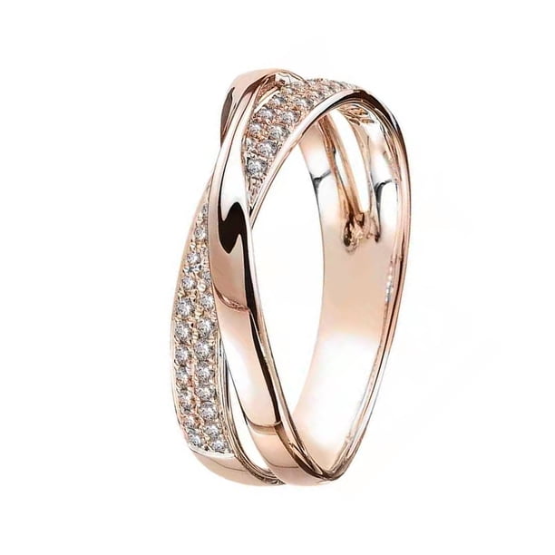 Qarigey Anillo en forma de X para los dedos, suministros para mujeres, exquisitos accesorios multiusos para niñas, dulce regalo de superficie lisa, Ropa, zapatos y accesorios Miscelánea tipo 8