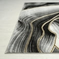 thumbnail image 4 of Abani Luna Collection Area Rug Mid Century Modern Bedroom Living Room Decor Floor Rug 8 x 10 Black Grey, 4 of 9