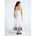 thumbnail image 2 of Free Assembly Women's and Women's Plus Embroidered Cotton Midi Dress, Sizes XS-4X, 2 of 4