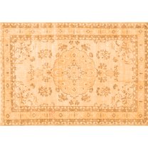 Ahgly Company Indoor Rectangle Persian Orange Traditional Area Rugs, 5' x 7'