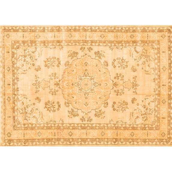 Ahgly Company Indoor Rectangle Persian Orange Traditional Area Rugs, 3' x 5'