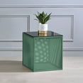 thumbnail image 5 of Furniture of America Kelforia Contemporary Glass Top Side Table in Green, 5 of 6