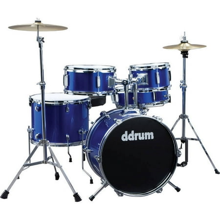 ddrum D1 Junior 5-Piece Complete Drumset w/ Cymbals - Police Blue