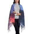 thumbnail image 2 of Fotbe Red And Blue Fire Dragon Print Womens Fall Winter Scarf Tassel Soft Warm Blanket Scarves Womens Shawl Wraps, 2 of 8