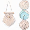 thumbnail image 3 of Juego de 5 mini tapices de macramé para decoración de pared, hechos a mano, con borlas para el hogar, el apartamento y la oficina, perfecto acento bohemio chic, 3 of 7