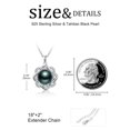 thumbnail image 2 of TANGPOET Black Pearl Infinite Necklace with 925 Sterling Silver Tahitian Freshwater Cultured Infinite Jewelry Inlaid Zircon Birthday Present Gifts for Women Mother Wife, 2 of 5