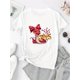 thumbnail image 2 of Camiseta elegante con estampado de mariposa, lazo y serpiente para mujer. Cuello redondo informal, manga corta, algodón elástico, lavable a máquina. Ideal para verano y tiempo libre., 2 of 6