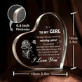 thumbnail image 4 of Gifts for Girlfriend, Girlfriend Birthday Gift Ideas, To My Girl Heart Shaped Acrylic Block - Anniversary I Love You Gifts for Her, Women, Gf Valentines Day Gifts, 4 of 6