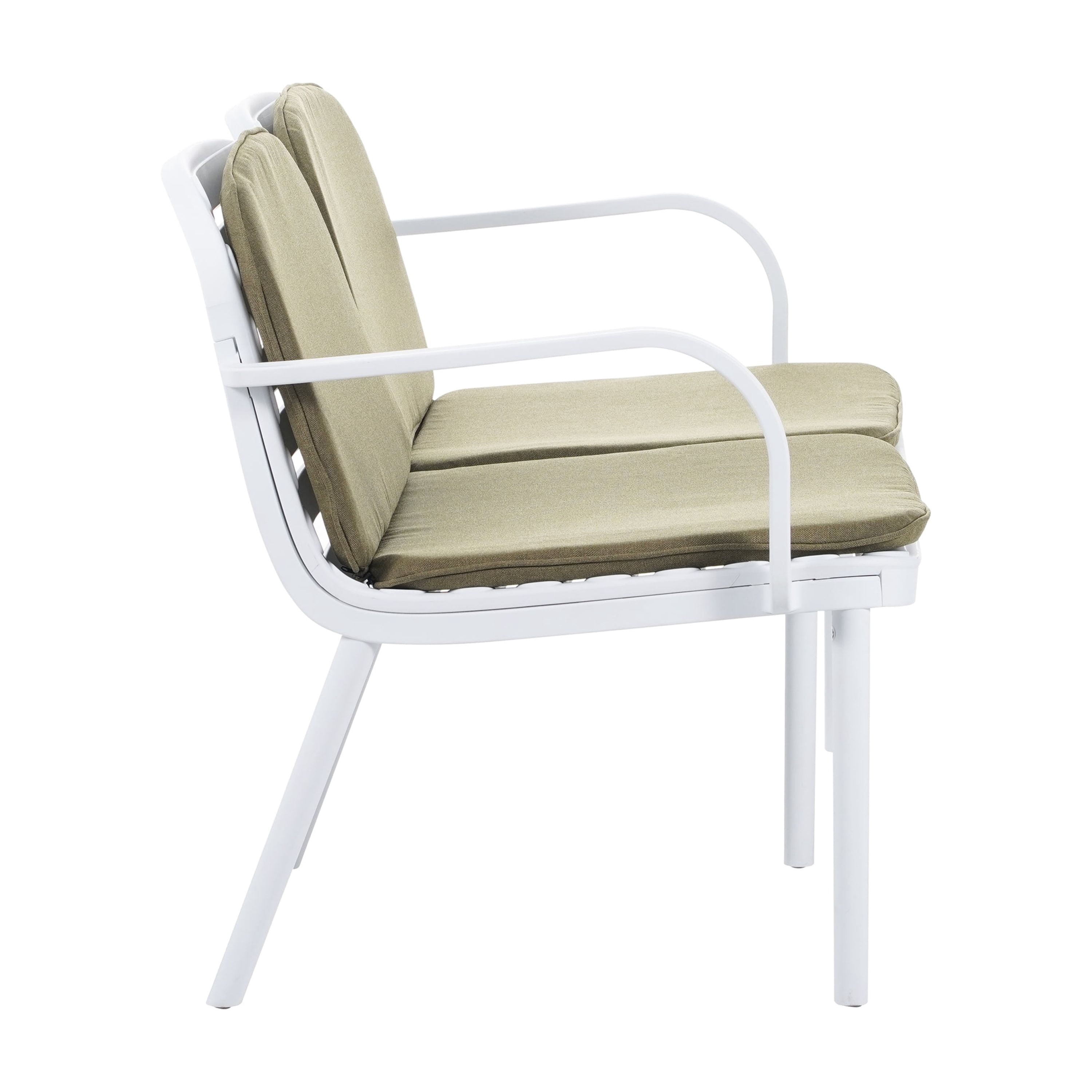 Euroco Outdoor Loveseat – Robust PP Frame,Weather-Resistant, Easy Maintenance, Comfortable Club Chair for Patio, Assembly Required