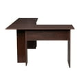 thumbnail image 6 of Gzxs L-Shaped Desks for Home Office, Computer Desk Monitor Stand Large Workstation with Bookshelves, Studying Writing Table, Dark Brown, 6 of 10