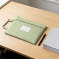 thumbnail image 6 of 1-3PC A4 Document Bag with Handle Double Pocket Zippered Canvas File Pouch Oxford Fabric with Card Pocket for Paper Book Project Office Travel, 6 of 6