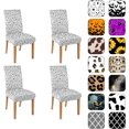 thumbnail image 1 of Halloween Chair Covers for Dining Room Set Of 4, Halloween Ghost Stretch Dining Chair Cover 4 Pieces, Washable Kitchen Parsons Chair Slipcovers 4 Pack, Removable Seat Protector for Home and Party, 1 of 5
