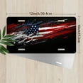 thumbnail image 2 of Splattered American Flag Front License Plate, Metal License Plate, Funny Standard Plates Personalized Novelty Decorative For Men/Women/Boys/Girls Car 6×12 Inch, 2 of 6