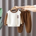 thumbnail image 1 of RXIRUCGD Children's Spring Sports Style Sweater Casual Suit( Brown, Size:6 Months ), 1 of 4