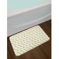 thumbnail image 2 of Vegan Bath Mat, Doodle Style Illustration of Bananas Symmetrically Aligned Exotic Fruit Pattern, Plush Bathroom Decor Mat with Non Slip Backing, 29.5" X 17.5", Yellow and White, by Ambesonne, 2 of 2