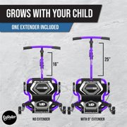 EzyRoller: Drifter Pro X - Purple -Ride-On Scooter, Cambering Motion, Pedal Free Cart, Hand Brakes, Extendable Frame, 220lb Capacity, Kids-Adults 9+