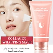 Mooyam Collagen Night Wrapping Mask for Glass Skin – Korean Skincare for Hydrated, Radiant Skin – Overnight Firming & Hydration – Easy Peel-Off For All Skin Types
