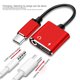 thumbnail image 2 of Adaptador 2 en 1 tipo C a conector de Audífonoses de 3,5 mm + carga para Xiaomi Huawei, 2 of 5