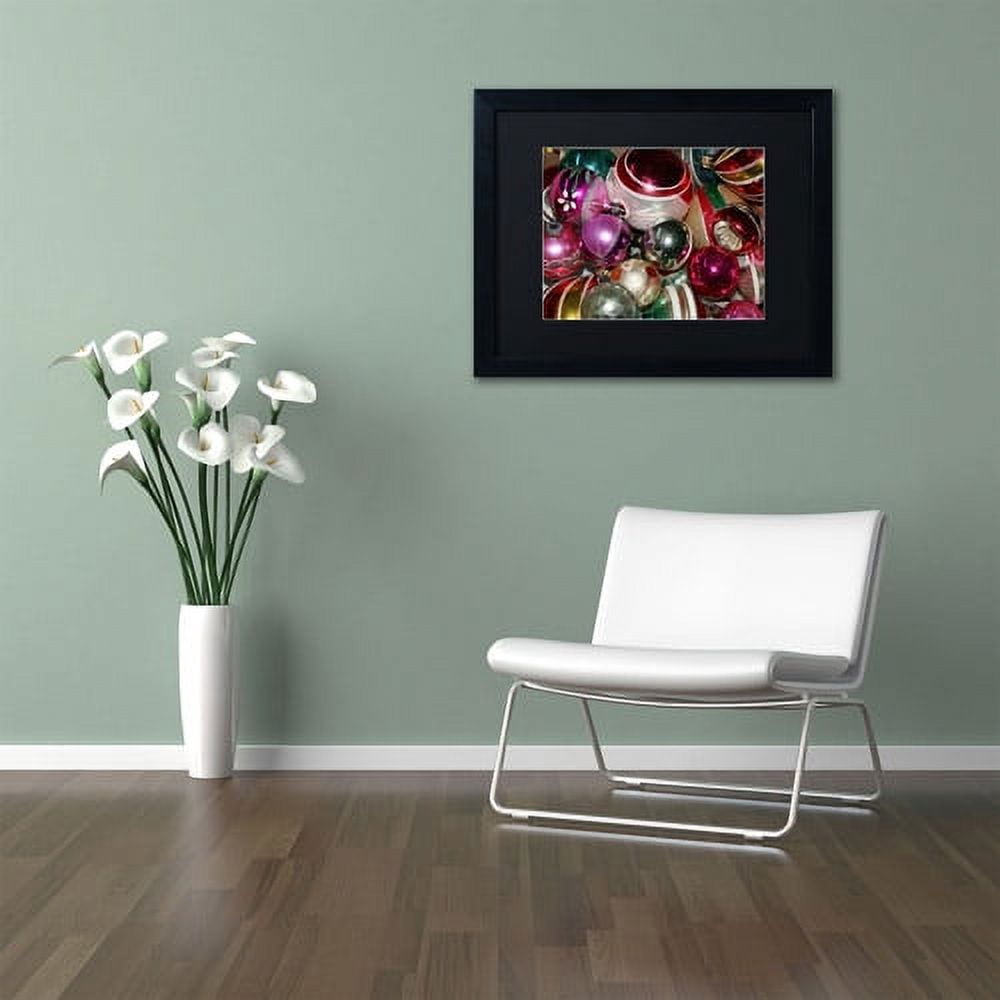 Trademark Fine Art "Vintage Christmas" Canvas Art by Patty Tuggle, Black Matte, Black Frame