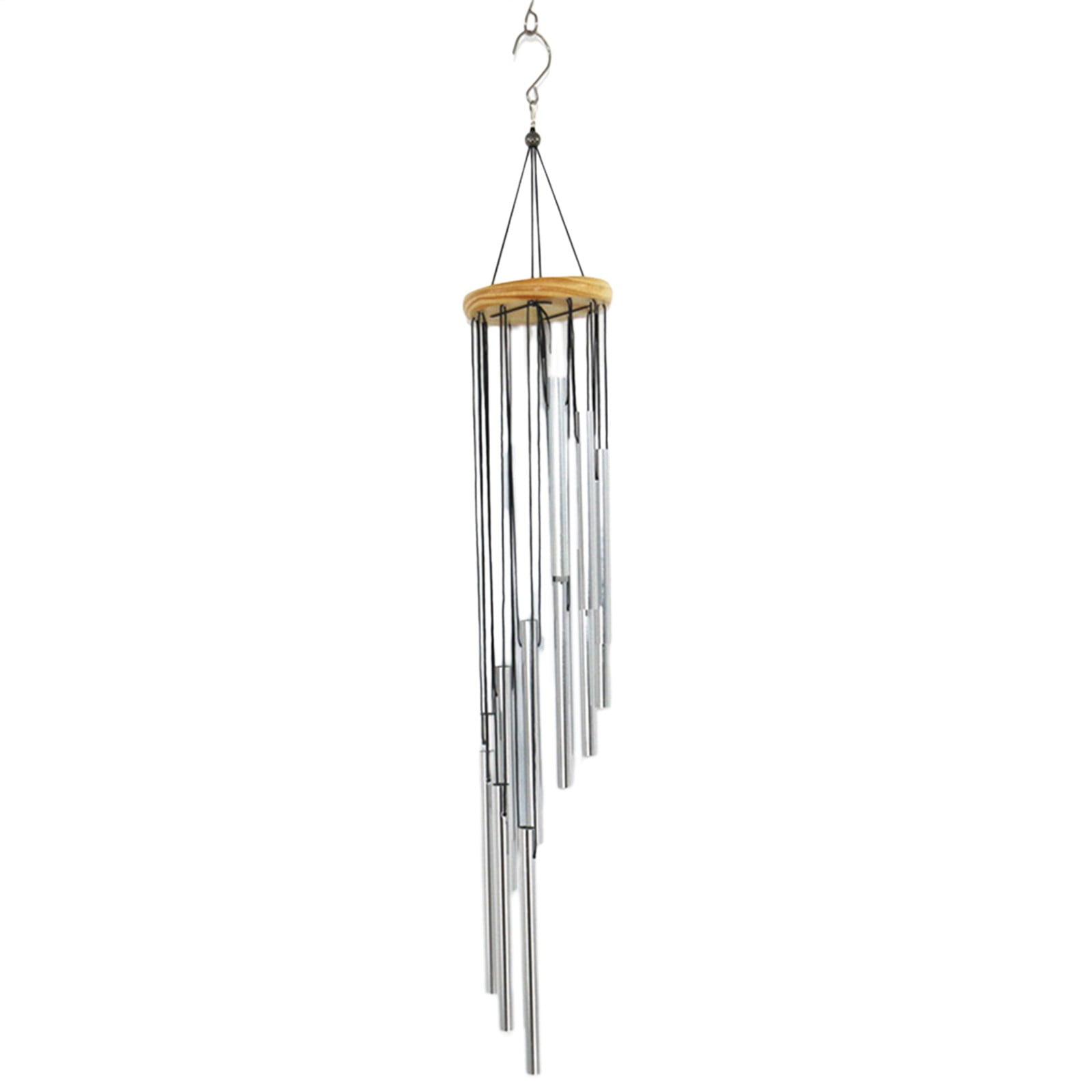 12 Tubes Wind Chimes Aluminum Tube+Pine Metal Pipe Wind Chimes Bells