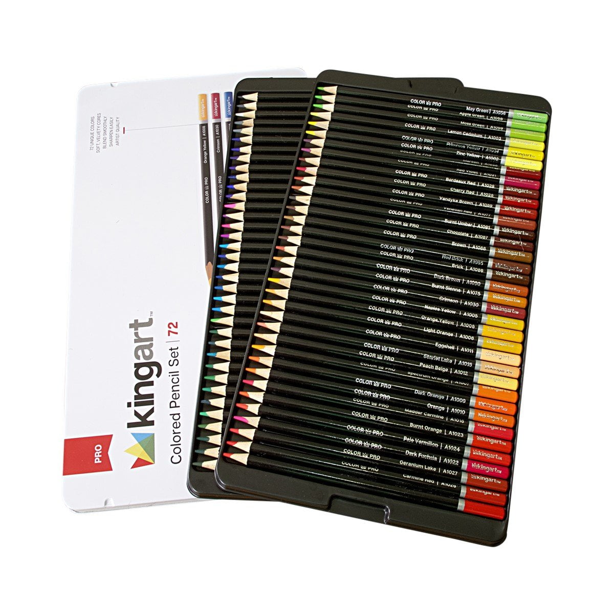 MARKART 72 Premium Colored Pencils Set, Ideal for Drawing Art Coloring Books Sketching Shading, Artist Soft Series Lead Cores PE, Metal